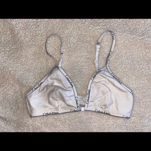 Calvin Klein logo bralette w/ adjustable straps
